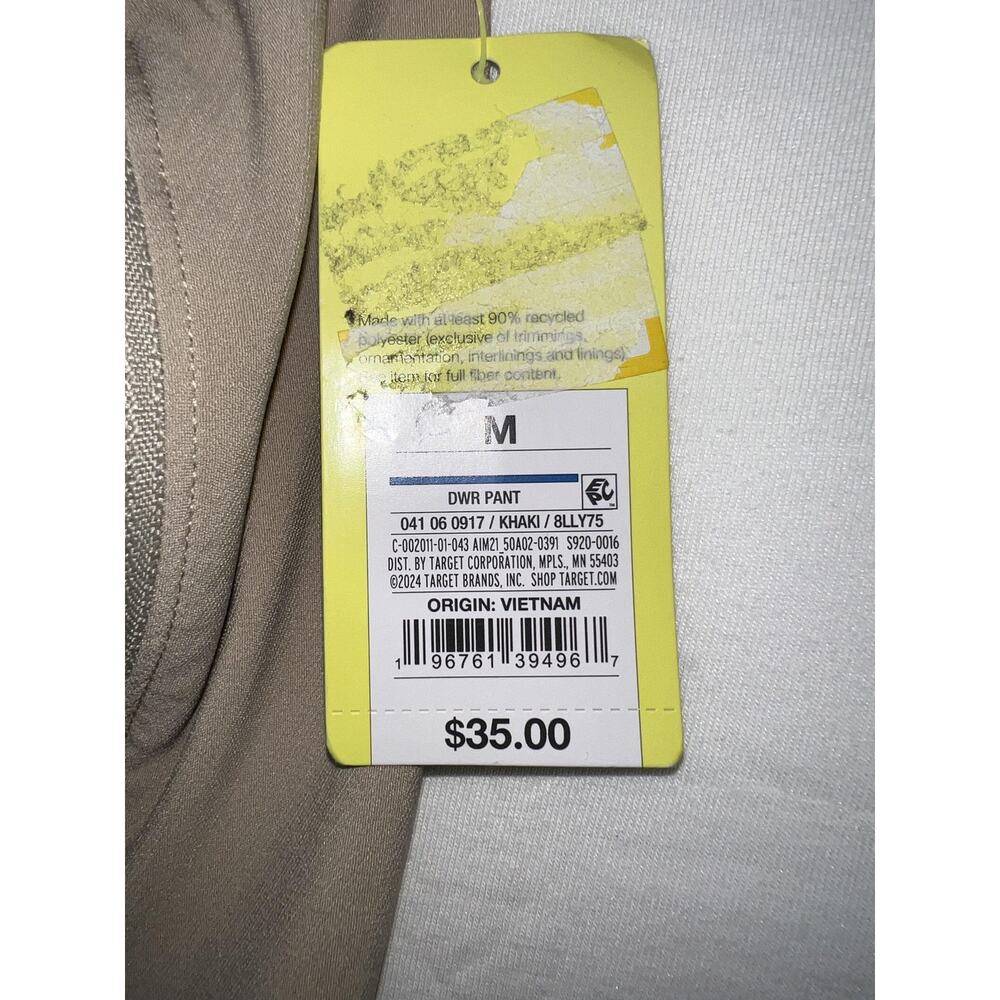 All in Motion Pants Mens Medium Khaki DWR Cargo Water Resistant Stretch Hiking - Picture 4 of 7